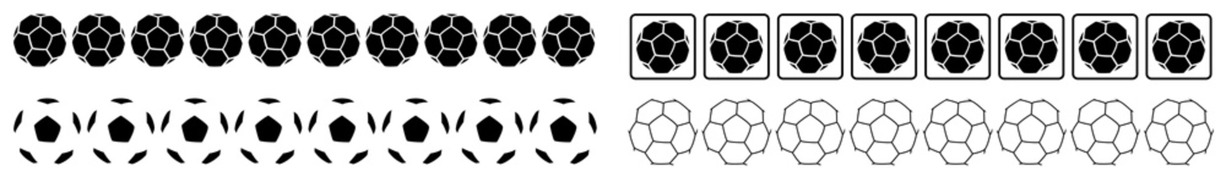 Fußball Trennlinie Bordüre Grenze Rahmen Abgrenzung - football soccer borders divider design decoration elements #vector