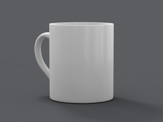 Mug Mockup standing on the surface. 3D