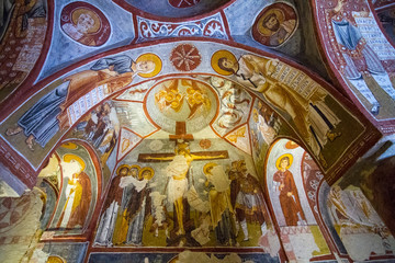 Obraz premium Panorami di Goreme e Uchisar, Cappadocia (Torchia)