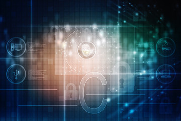 2d illustration technology background