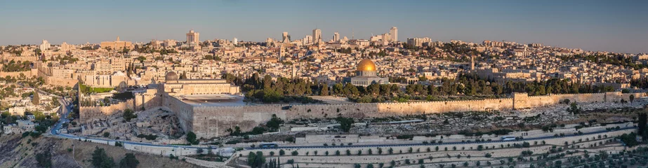 Keuken spatwand met foto Nice panorama of the city of Jerusalem © masar1920