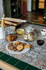 homemade Christmas cookies on the table