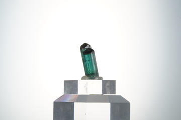 Turmalin, Blau, Brasilien, Natüliche Endung, Edelstein, Mineral, Schmuckstein
