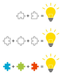 Puzzle light bulb -solution image-
