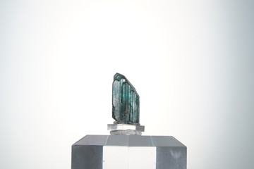 Turmalim, Blau, Natürliche Endung, Brasilien, Edelstein, Mineral, Schmuckstein, Kristall