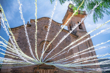 Mallorca, Balearic Islands, Spain - July 21, 2013: Parish Church of Saint Bartholomew in Valldemossa