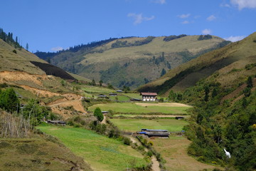 Hills and valley, Trongsa, Bhutan