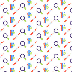 artery and vein disease blood test tube magnifying zoom icon healthcare medical service concept seamless pattern flat