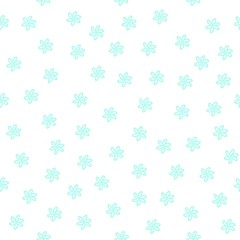 Blue flowers seamless pattern vector design