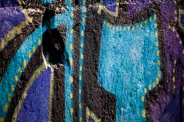 Graffiti wall closeup