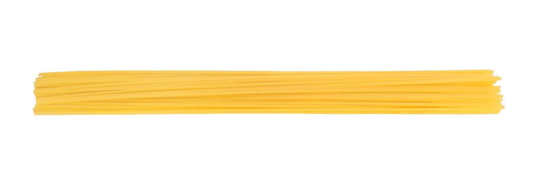 Uncooked pasta or spaghetti isolated on white background