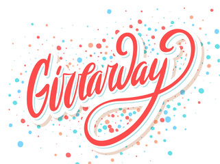 Giveaway banner. Lettering.