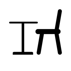 table chair vector icon