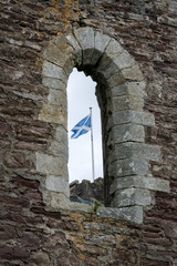 Scottish flag and castle