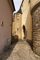 Fototapeta premium Historische Altstadt von Dettelbach, Landkreis Kitzingen, Unterfranken, Franken, Bayern, Deutschland