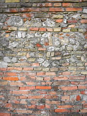 old red brick wall background