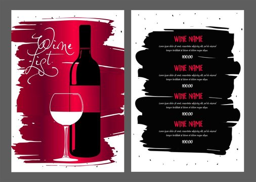 Wine list design.