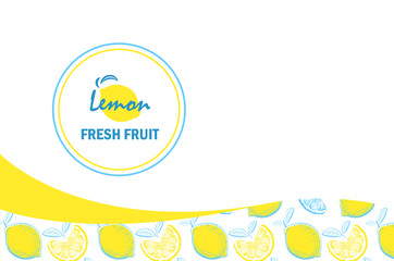 creative business card template with lemon