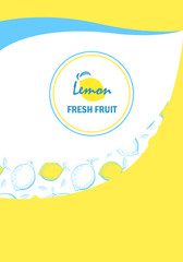 Naklejka premium creative business brochure template with lemon