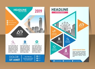 design cover poster a4 catalog book brochure flyer layout annual report business template

