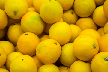 Fresh orange for sale in market. Agriculture and fruits product