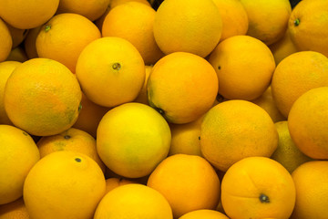 Fresh orange for sale in market. Agriculture and fruits product