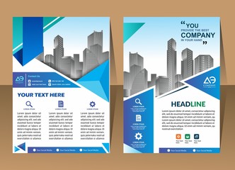 Business vector set. Brochure template layout, cover design annual report, flyer in A4 with colourful geometric shapes for PR, business, tech on bright background. Abstract creative design.
