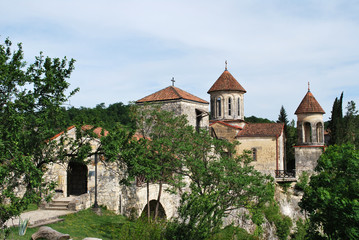Fototapeta na wymiar The ancient Motsameta monastery in Kutaisii, Georgia