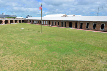 The Inner courtyard of an American Civil war Fortress