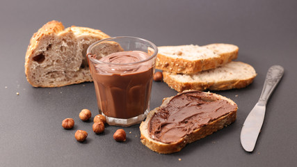 bread with chocolate spread