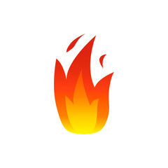 Flame fire icons. Vector illustration.