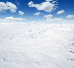 Fototapeta na wymiar winter landscape and sky