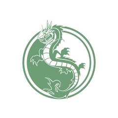 Fototapeta premium Dragon logo design vector eps format