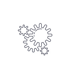 bacteria and microbes vector line icon