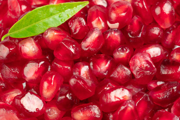 ripe red pomegranate seeds
