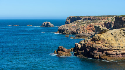 Cliffs near Carrapateira, Bordeira, Atlantic coast, Portugal