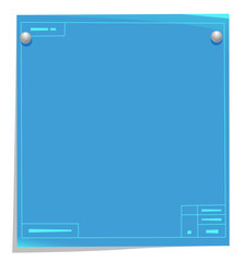 vector illustration of blueprint with buttons for drawing