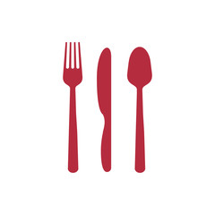 fork spoon knife vector icon