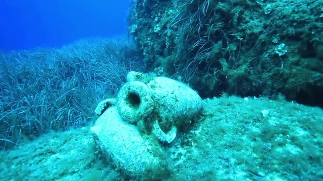 Amphora on a Mediterranean Reef.