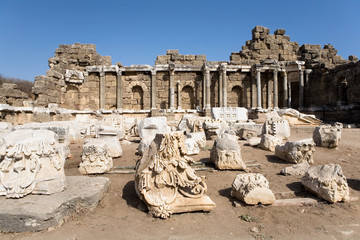 The ruins of the ancient city of Side.