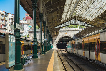 Old train station in Porto, Portugal.