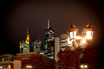 Fototapeta na wymiar Frankfurt am Main at night, Opernplaz