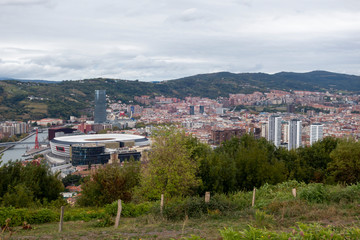 Fototapeta na wymiar City view of Bilbao, Spain