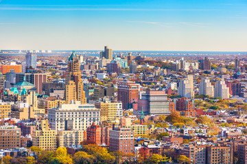 Brooklyn, New York, USA cityscape over Brooklyn Heights - obrazy, fototapety, plakaty