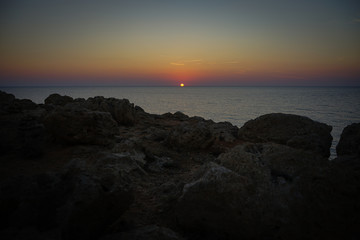 sunset over the sea