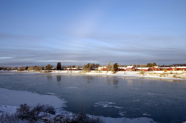 A cold winter day in rural Dalarna in Sweden