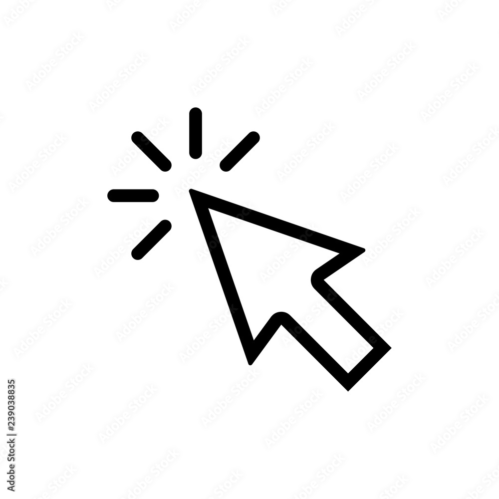 Poster arrow cursor icon symbol vector