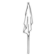 Vector Single Sketch Flag without Wind