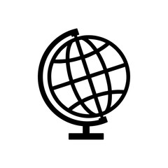 Globe flat icon vector