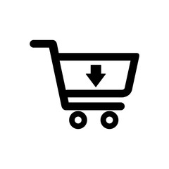 Shopping cart, add icon symbol